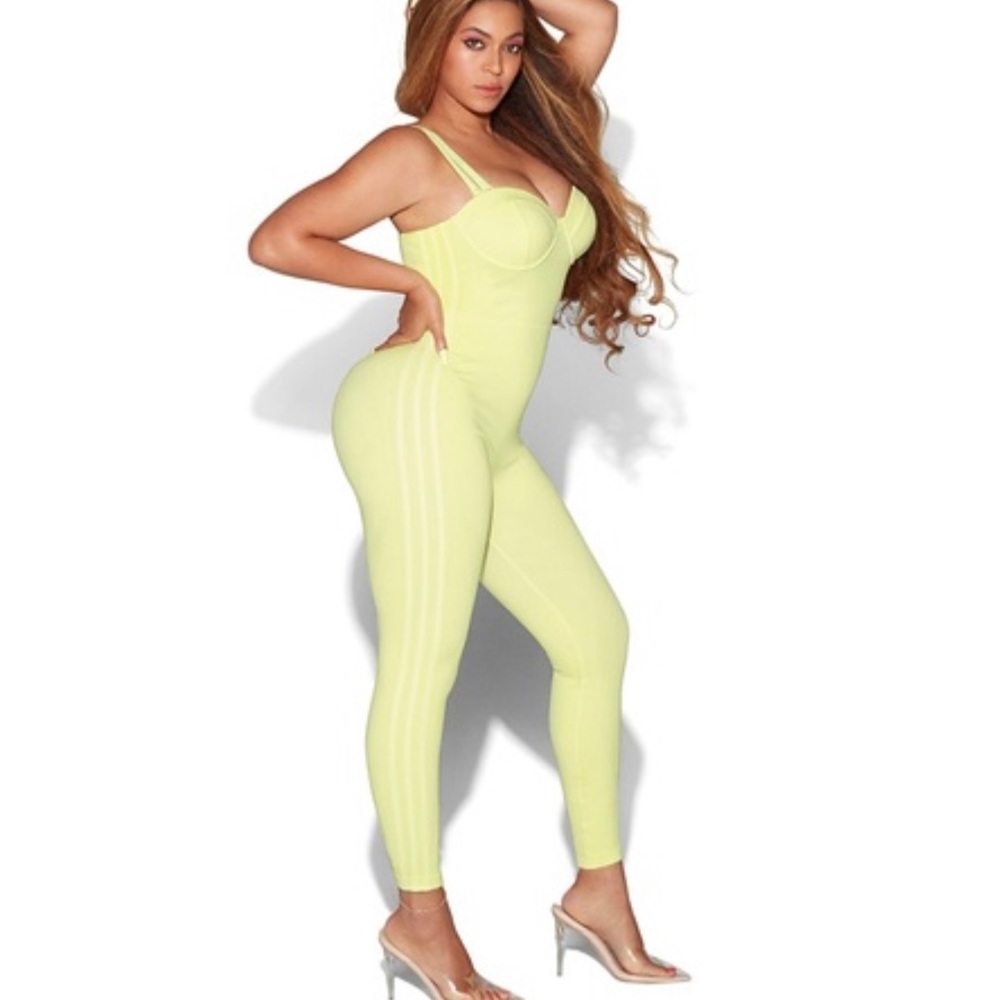 adidas Ivy Park Knit Yellow Catsuit Size Small